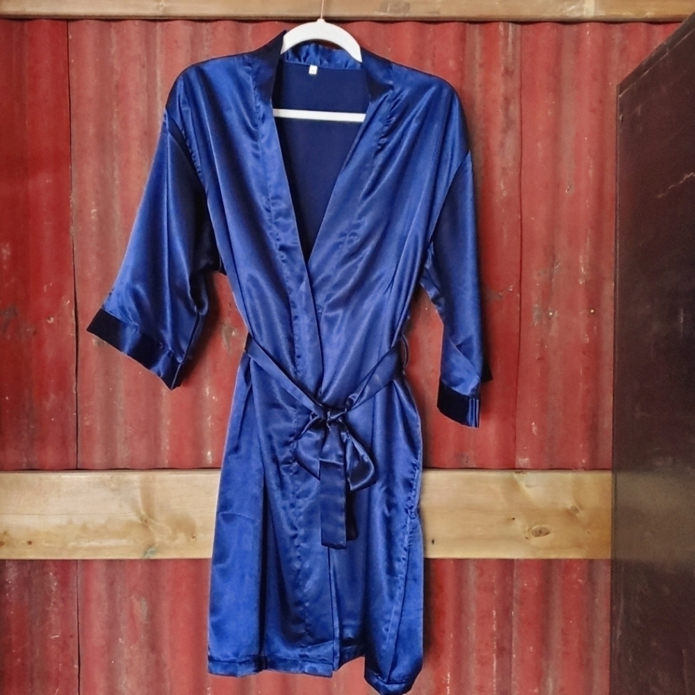 Satin Robe Navy * NEW Multiple sizes and colours